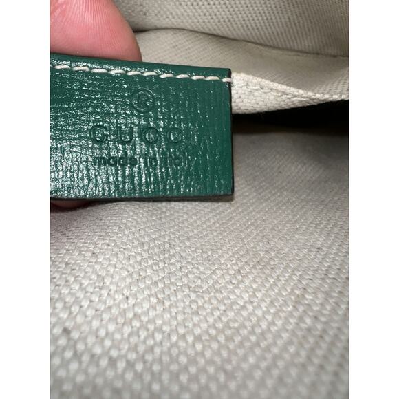Gucci 640716 Green Woven Leather Mini Boston Bag with Gold Hardware - Picture 6 of 7